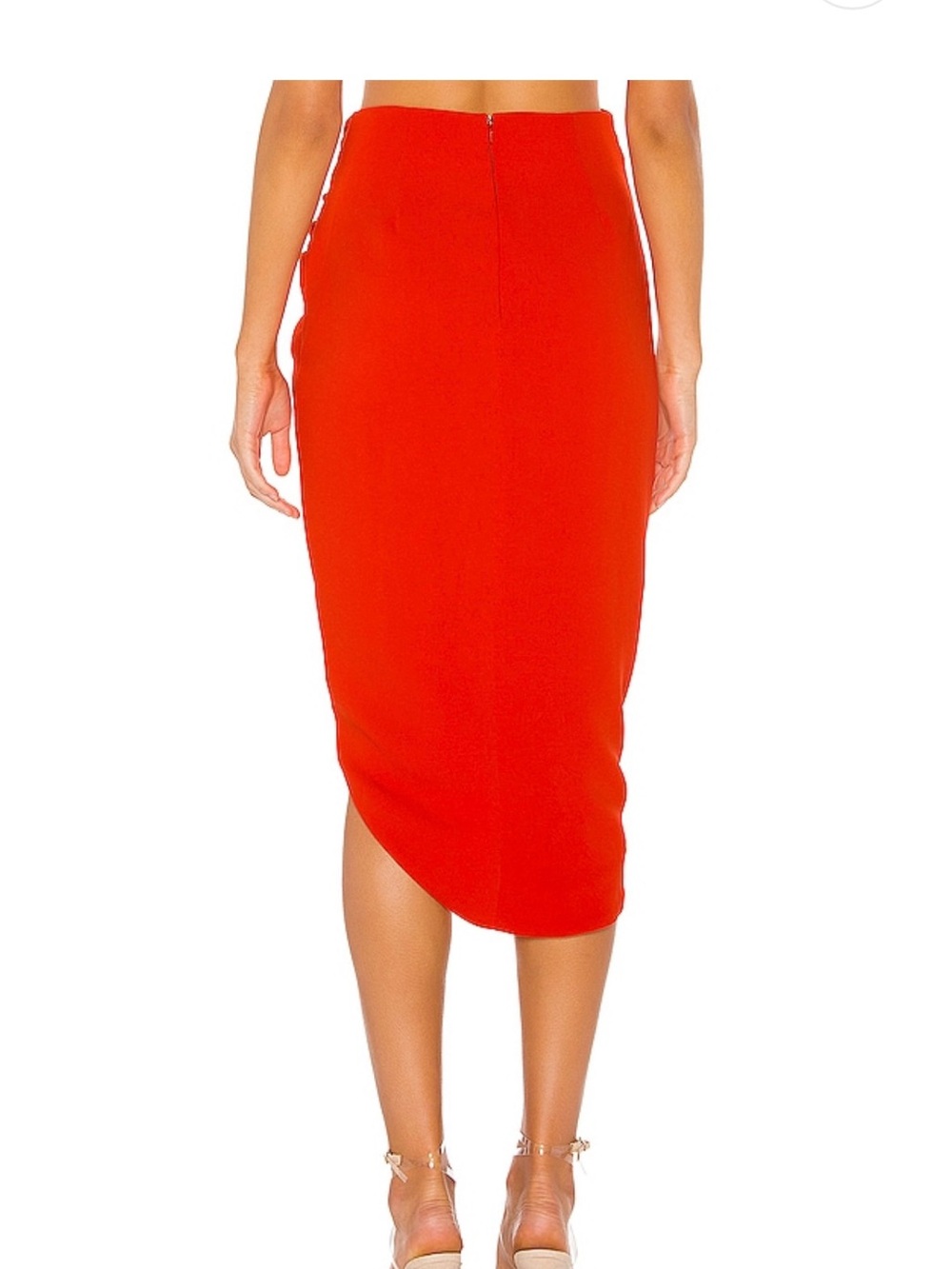 NBD Kayla Skirt
Color: Red Orange
XS NWT
Draped Asymmetrical Pencil Skirt - Picture 3 of 5